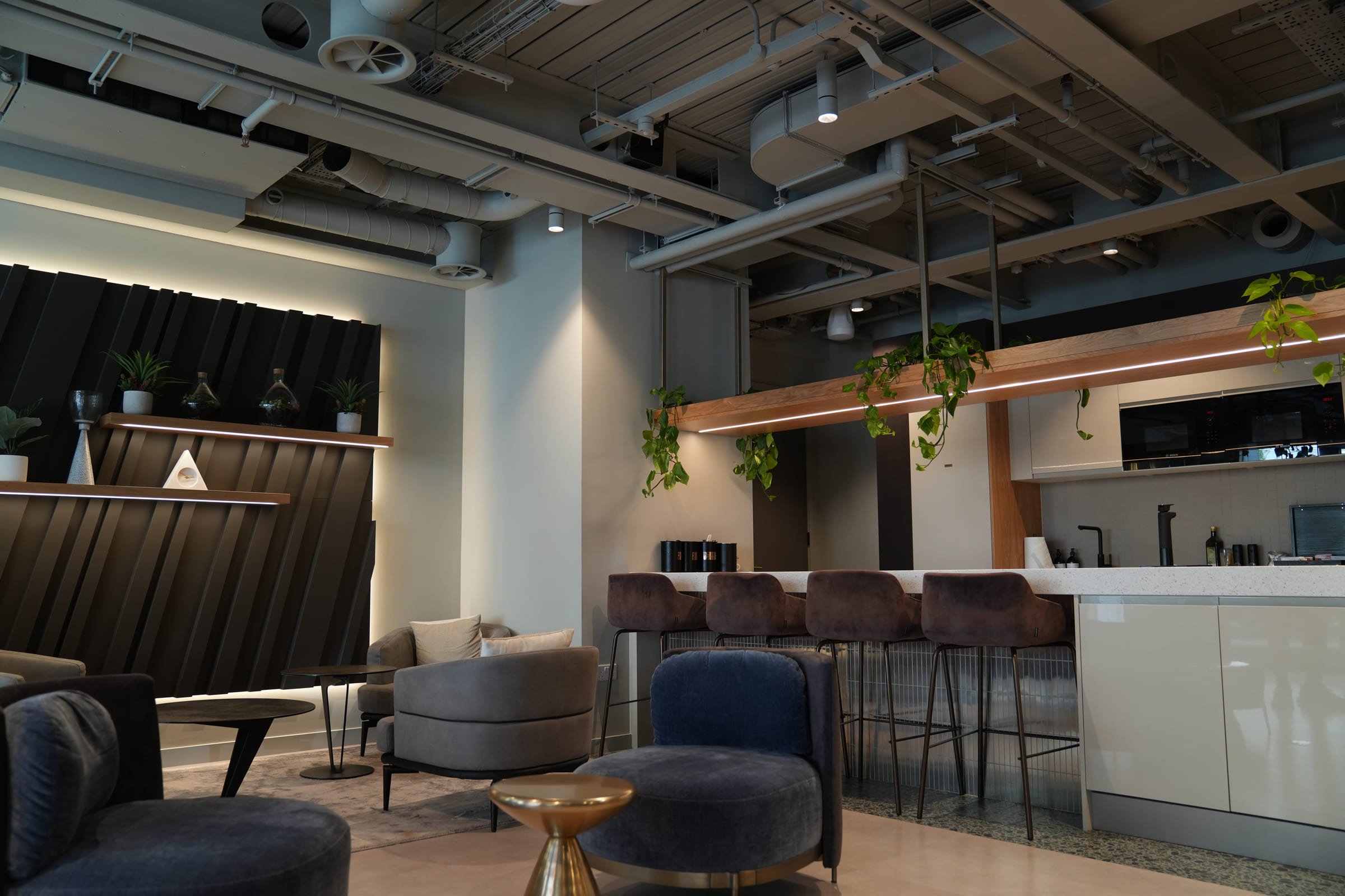 The lounge and reception area at UNTIL, 1 Orchard Street