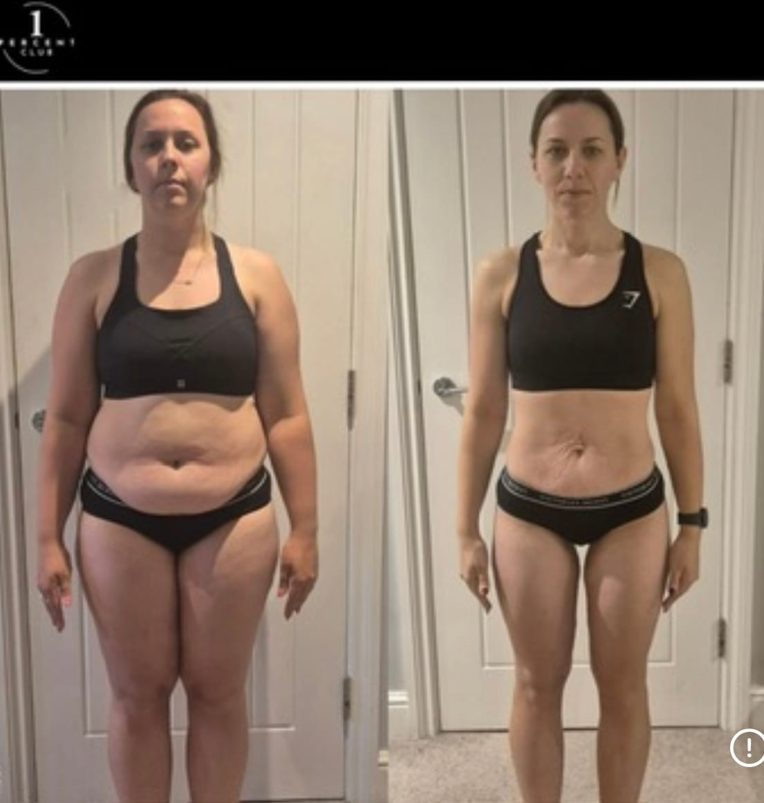 Alex Busby photographed before and after training, having lost 30kg